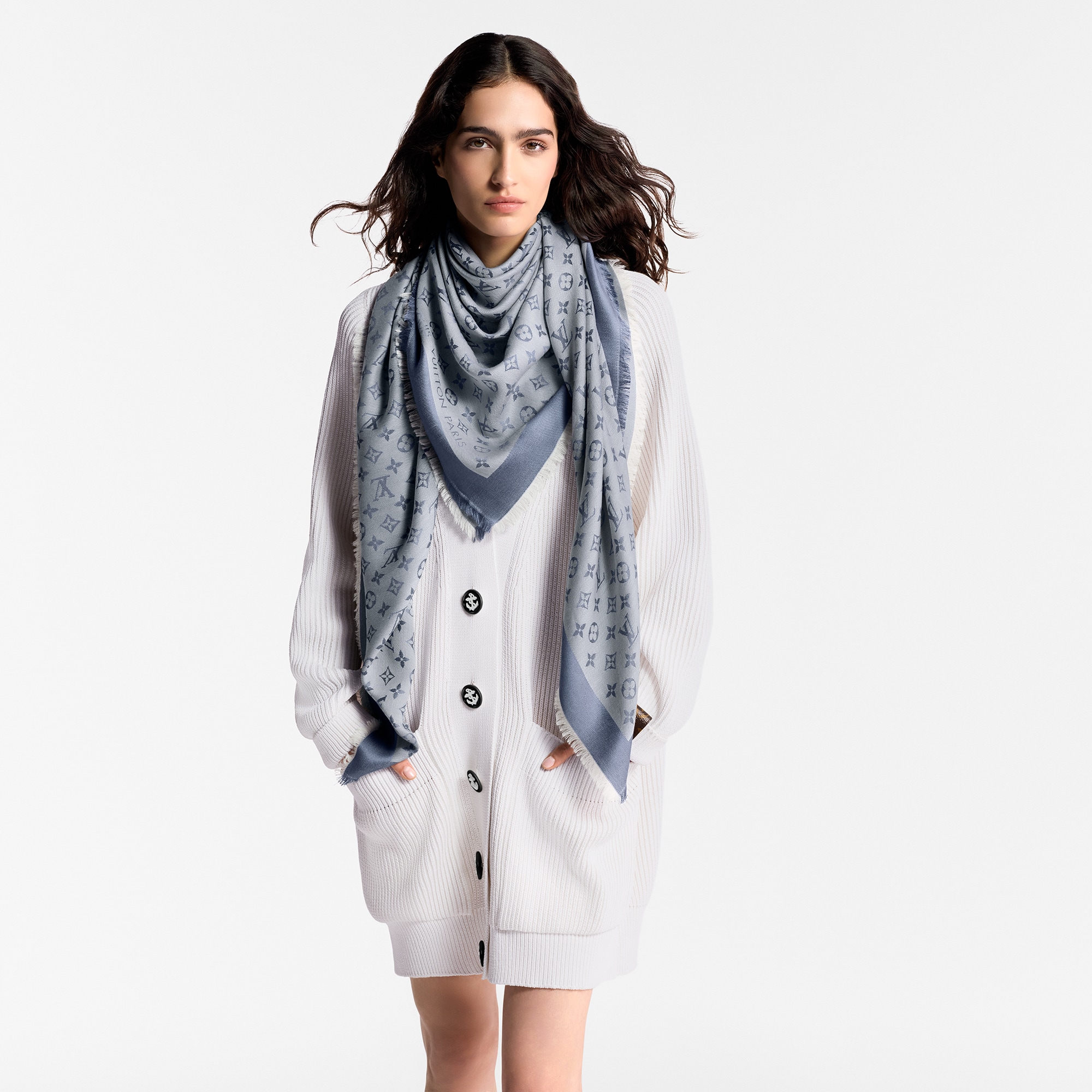 Châle Denim Monogram S00 - Femme - Accessoires | LOUIS VUITTON ®